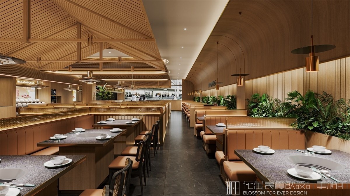 【嗨撈】火鍋店餐飲空間設(shè)計案例圖片 3